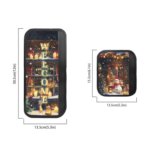 Image of Christmas Snowman Refrigerator Door Handle Covers Kitchen Appliance Decor Handles Cover, Fridge Door Handle Covers 6-Piece Appliance Handle Covers Welcome Christmas Refrigerator Decor