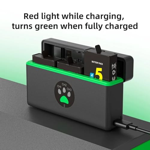 Cargador de 3 ranuras con batería Osmo Action 4 de 2100mAh recargable de larga duración 4