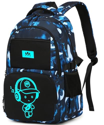 Bluboon - Mochila para niños, camuflaje, para adolescentes, escuela primaria, mochila de viaje, escuela secundaria, Camo-boy, Una talla, Mochilas Daypack