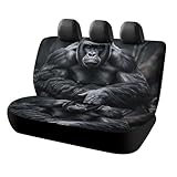 TKJMCSW Black Gorilla Rear Car Seat Cover Waterproof Car Seat Protector Breathable Carseat Cover Non-Slip Automotive Seat Covers Truck Backseat Protector Universal Accessories Fit for Cars