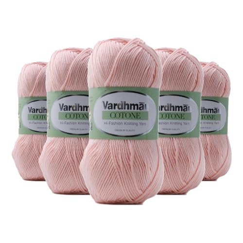 Image of Vardhman Cotone Cotton Acrylic Yarn 6 Ply Fine Weight Yarn | Pack-5