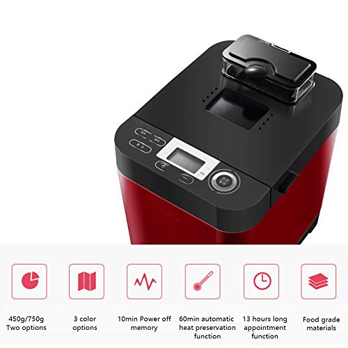 Smart Automatische Brotmaschine, Vollautomatische Berührung 450W, LCD-Bildschirm, 3 Seitlich Verbrannte Farben, 18 Menüs… – Bild 3