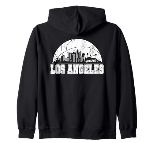 Los Angeles Skyline Basquetbol Lover Sudadera con Capucha
