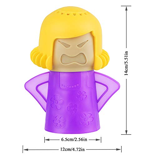 Image of Angry Mom Microwave Cleaner - Angry Mom Mad Creay Mama Microwave Oven Cleaner High Temperature Steam Cleaning Equipment Tool Easily Crud Steam Cleans Add Vinegar and Water for Kitchen (Purple)