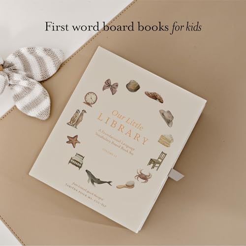 Image of Our Little Library Vol. 2: First 100 Words Board Book Box Set, including Ocean Animals, Safari Animals, Food and Drink, Clothes, and Around the House (Tabitha Paige Children's Book Series)