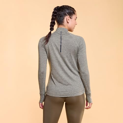 Image of Enamor Full Sleeve High Neck Medium Length Pull on Dry Fit T-Shirt for Women - Slim Fit - A310