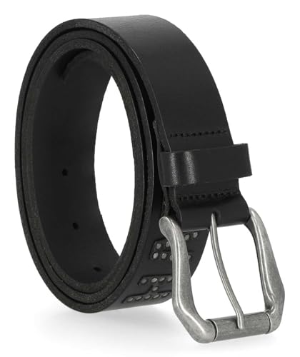 Harley-Davidson Men's H-D Riveted Leather Letters Logo Leather Belt - Black2