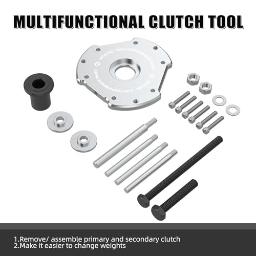 Image of NICECNC Silver Clutch Removal Tool Kit Drive Clutch Separator Puller Set Compatible with Can Am Maverick X3 2017-2022, Maverick X3 R 4x4 Turbo DPS 2018-2019
