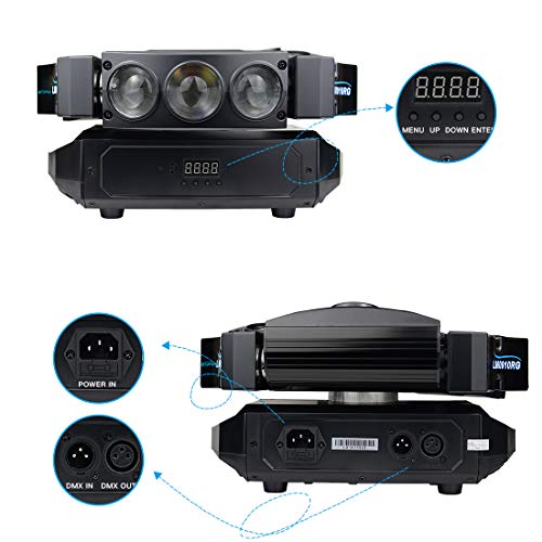 Betopper Moving Head Stage Lights,9X10W Rgbw 4-In-1 Led Party Dj Lighting,19/51-Ch 3 Header Dj Light Sound Activated/Dmx 512 Disco Light For Bar,Disco,Dance Halls,Clubs,Mobile Dj,Gigs Etc. #TOP3