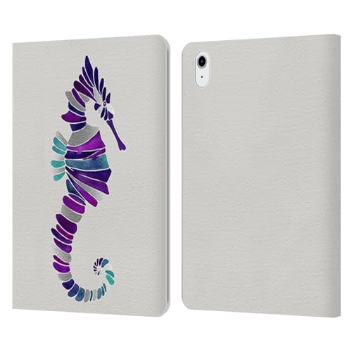Carcasa de cuero para iPad Air 2020 y 2022 tipo libro diseño mar púrpura