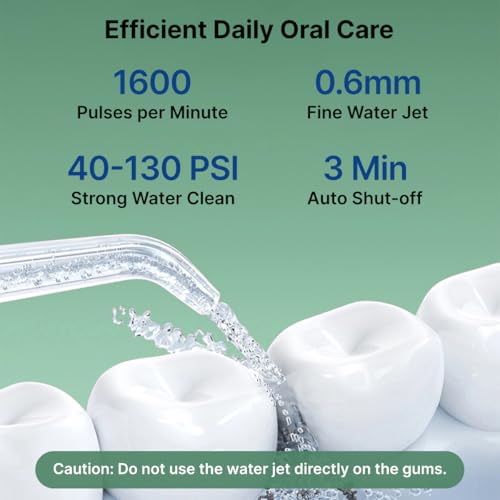 Image of pTron EaseMate Oral Irrigator D2, Portable, Cordless & Rechargeable, 3 Cleaning Modes, 300ml Water Tank, IPX6 Water-resistant, Flossing at Home & Travel, Oral Flosser, Dental Flosser for teeth (Blue)