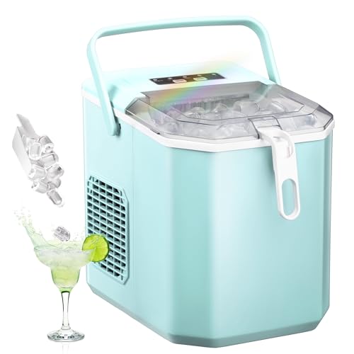 Ice Maker Countertop 26 lbs/Day Capacity Portable, Self-Cleaning, One-Click Operation, for Kitchen,Office.