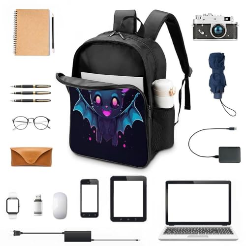 Mochila infantil de murciélago 3D impermeable y ajustable para niños de 40x28x16cm 4