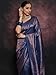 Avantika Fashion Women's Kanjivaram Soft Silk Banarasi Sarees With Blouse Piece, Navy-blue, One Size