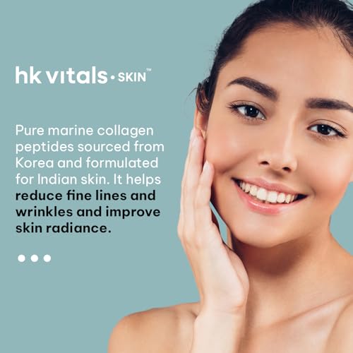hk vitals Korean Marine Collagen Supplement (Orange, 250g) with Sipper, 300ml | Combo Pack | Supplement for Women & Men | Promotes Healthy Skin, Hair & Nails