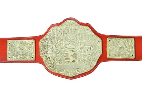 Heavyweight Championship Belt for Adults Premium Gold Plated Wrestling Style Belt Custom Collectible ( ( ) )