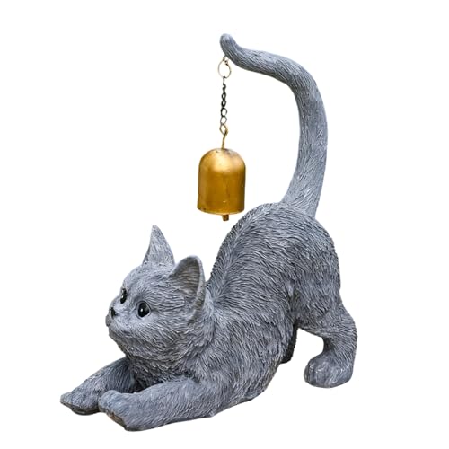 Statue de chat extensible en résine, cadeau idéal déco - 2