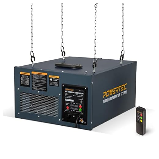 POWERTEC AF4000 Remote Controlled 3-Speed Air Filtration System (300/350/400 CFM)