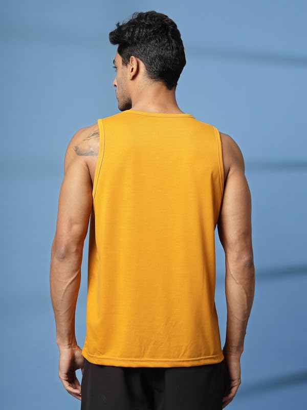 Image of CHKOKKO Tank Tops Sleeveless T-Shirt for Men Gym Wear Vest Solid Stylish Round Neck Running Sando for Sports Workout Fitness & Casual or Beach Wear