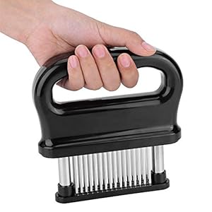 Vleesvermalser, 48 roestvrijstalen ultrascherpe naaldmesvermalser voor mals maken van biefstuk