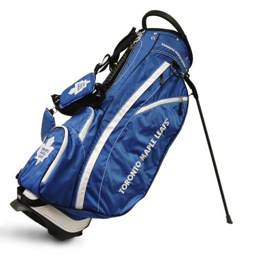 Team Golf NHL Toronto Maple Leafs Fairway Golf Stand Bag Fairway Golf Stand Bag, Lightweight, 14-way Top, Spring Action Stand, Insulated Cooler Pocket, Padded Strap, Umbrella Holder & Removable Rain Hood
