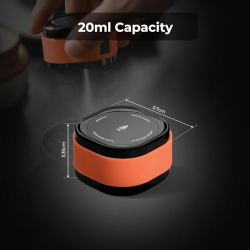 IKAPE Espresso Tamper Magnetische wiederaufladbare Kaffeebohnen-Sprühflasche, 20 ml antistatischer Wasserzerstäuber zum Vormahlen, sicherer Magnetfuß für Espressomaschinen und Kaffeemühlen
