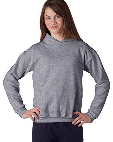 Fashion Gildan 18500B Youth Fleece Hood Sport Grey Small