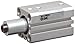 SMC MKB40TN-20RZ Aluminum Rotary Clamp Air Cylinder, Clockwise Rotation, Compact, Double Acting, Through Hole Mounting, Switch Ready, Rubber Cushion, 40 mm Bore OD, 20 mm Stroke, 16 mm Rod OD, 1/8" NPT
