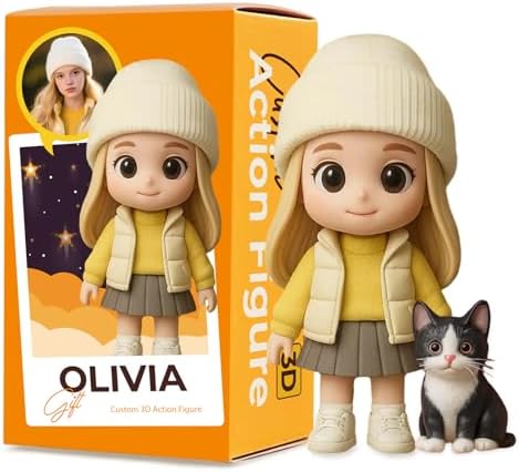 Amazon.com: VEELU Custom Action Figure Personalized 3D Mini Figurine ...