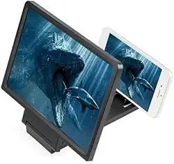 Lente De Aumento Tela 3d Suporte Ampliadora Zoom Celular F1