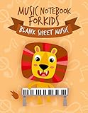 Music Notebook For Kids: Wide Staff Paper for learning - Music Writing Notebook For Kids | Wide Staff Blank Manuscript Paper | ... | Staff Paper Notebook | 8"x10" | 100 Page