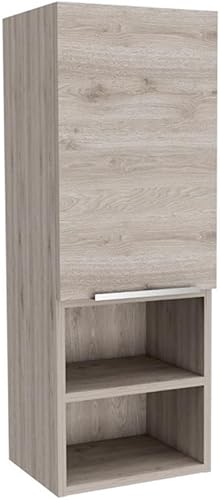 Miniatura 9 de TUHOME Mila - Armario de baño - Gris claro - Material de madera diseñada