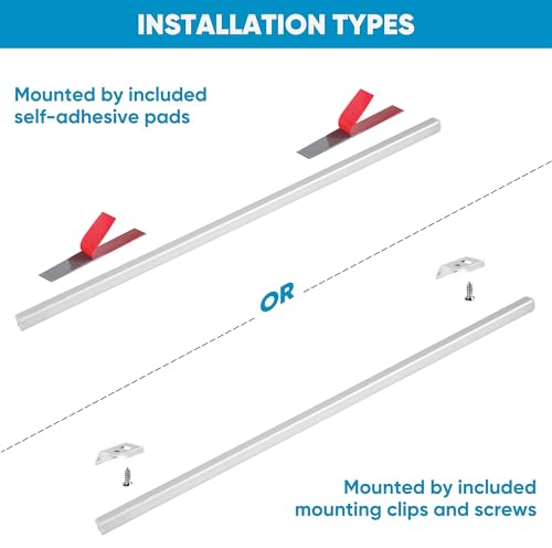Dimmable Under Cupboard Lighting Kit - 4pcs 30cm V-Shape Ultra Slim LED Light Bars for Showcase Shelf Low Profile Seamless Illumination - 1200lm, 12W - Warm White 3000K - UK Plug - Cosy Home Interiors Dimmable Under Cupboard Lighting Kit - 4pcs 30cm V-Shape Ultra Slim LED Light Bars for Showcase Shelf Low Profile Seamless Illumination - 1200lm, 12W - Warm White 3000K - UK Plug - Image 12