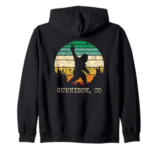 Gunnison CO USA Sasquatch Peace Sign Bigfoot Sweat à Capuche