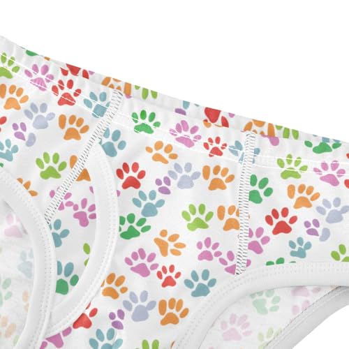 Colorful Paw Pattern Boys' Underwear 100% Cotton Boys' Briefs Soft Toddler Underwear4