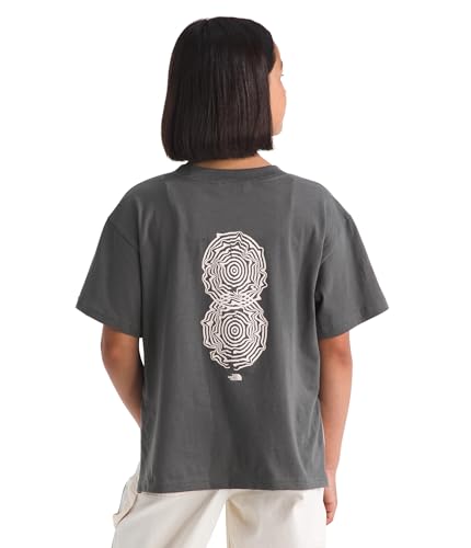 THE NORTH FACE Girls Evolution Swirl Short Sleeve Tee | Cotton Shirt With a Graphic Design