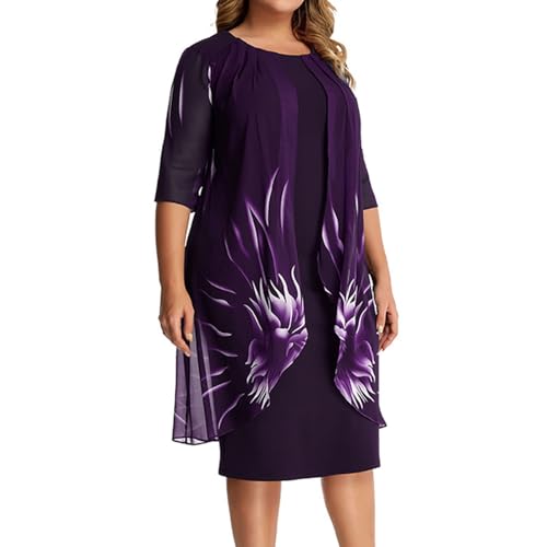 Robe en maille et dentelle midi fluide pour un look raffiné