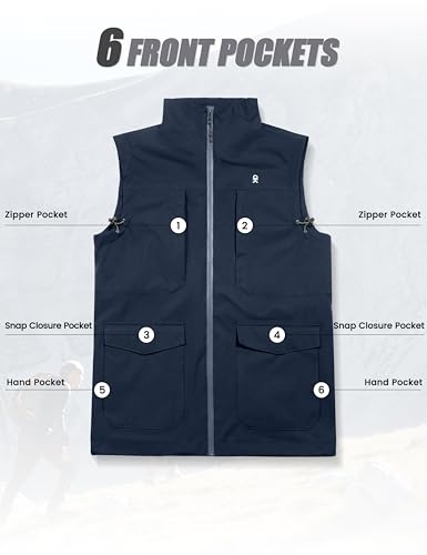 Little Donkey Andy Men's Lightweight Quick Dry Vest Windproof Sleeveless Jacket with 11 Pockets for Travel Fishing Hiking3