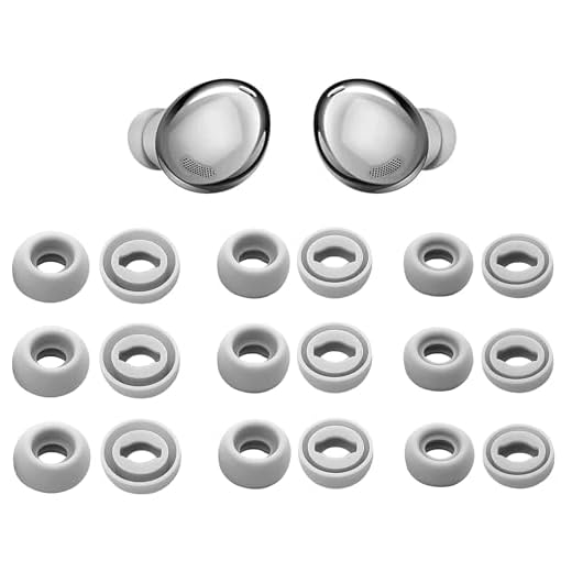 Ear Tips Compatible with Galaxy Buds Pro SM-R190 9 Pairs Phantom Silver