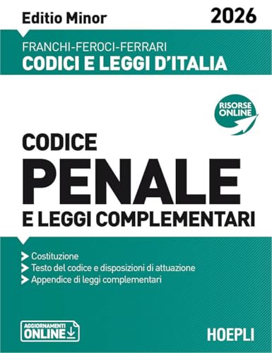  Codice penale e leggi complementari. Editio Minor 2026. Nuova ediz.