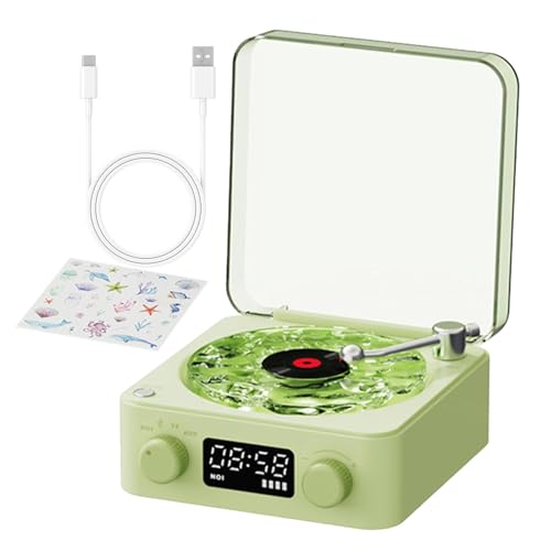 usefulbeauty Tocadiscos, Tocadiscos – The Waves Smart Record Player Tocadiscos Unicos – Tocadiscos Portátiles, mesas giratorias vintage para discos, entretenimiento, decoración de la