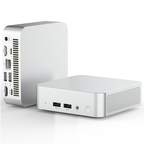 Mini-PC N3700 (4C/4T, 2,4 GHz) 8 GB RAM 128 GB SSD Win10 WLAN5/Bluetooth 4.2/RJ45 LAN 1000M/USB*4/USB-C*2/HDMI*2, 4K@30Hz Dual-Monitor-Ausgabe, ultraleicht, leise, 4-6W energieeffizienter Mini-PC