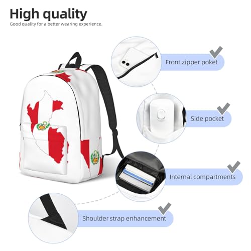 Sac à dos ordinateur voyage EdWal avec protection PC et motif Pérou - 5