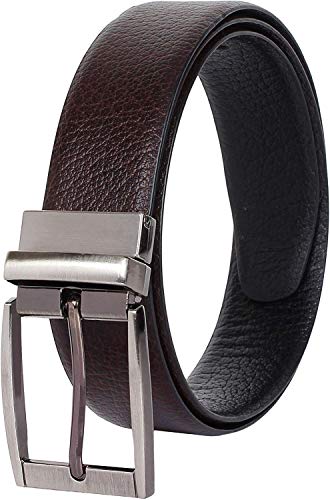 Image of KAEZRI Genuine Leather /Italian Reversible Black And Brown Casual Belt For Men
