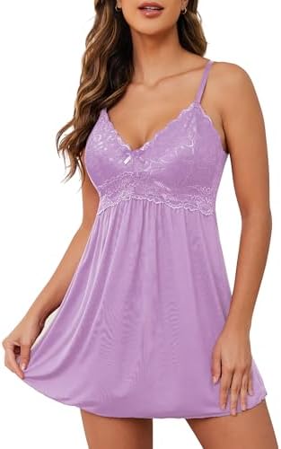 Ababoon Sexy Lingerie Women Lace Modal Sleepwear Chemises V-Neck ...