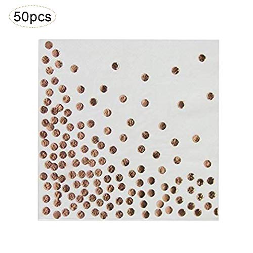 Preisvergleich Produktbild Hualieli Einweg Tischdecke Serviette Transparente Bronzing Plastikschale mit Rose Gold Rim Dekoration Set für Hochzeiten Neujahr Geburtstage Cocktails Bachelorette Parties