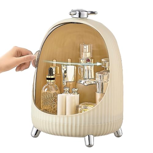 Custodia organizer per cosmetici con coperchio per la cura della a forma di per per la cura per trucchi da scrivania espositore per pelle