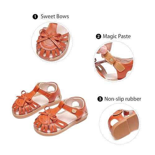 Image of GINFIVE Toddler Girls Sandals Girls Toddler Sandals Little Girls Kids Shoes