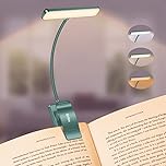 Gritin 19 LED Book Light, Reading Light Book Lamp for Reading at Night with Memory Function, 3 Eye-Protecting Modes -Stepless Dimming, Long Battery Life, 360° Flexible Lamp for Bed,Tablet- Green