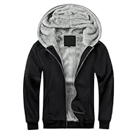 MATERIAL: Comfortable polyester and fleece lined. Mens hooded coat, soft and skin-care fabric, thick lined coat, keep warm and comfortable in winter. FEATURES: Full zip fleece hooded jackets can be worn in a variety of flexible ways, easy to slip on ...